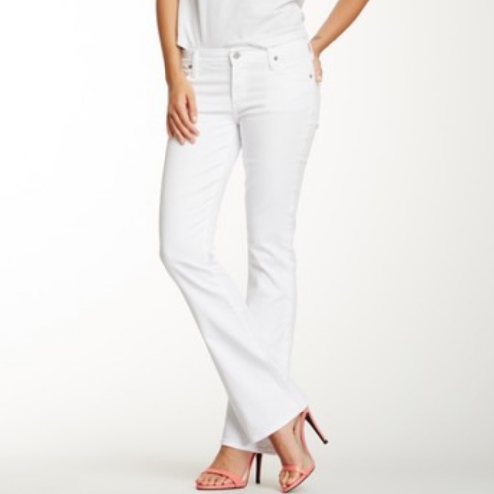 Citizens white denim boot cut petite low rise